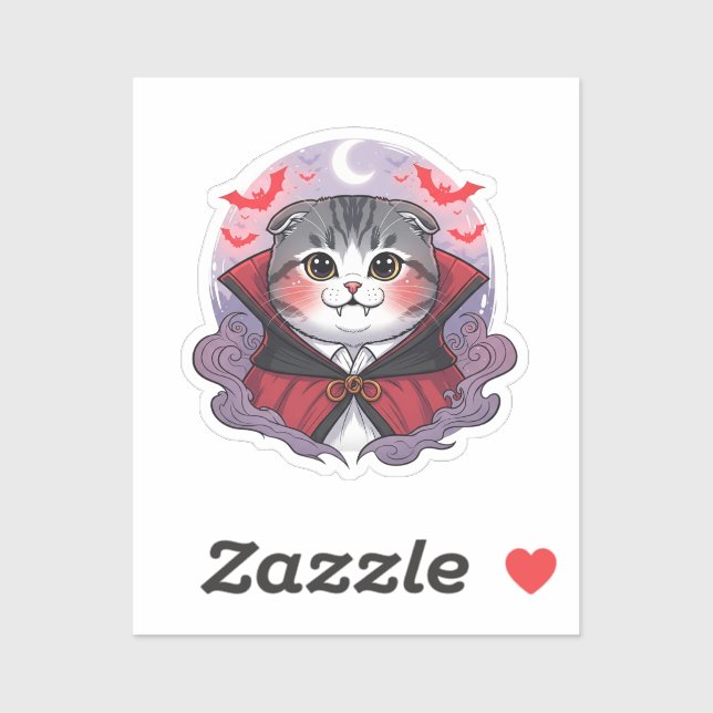 Pegatina Frío de vampiros - Salón de gatos de vampiros call (Hoja)