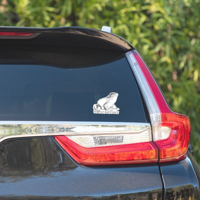 Pegatina Frog Decal Personalizado Bullfrog Art Window Decle (Lado del coche)