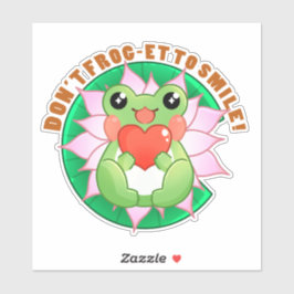 Pegatina Frog Love – Cute Motivational Art