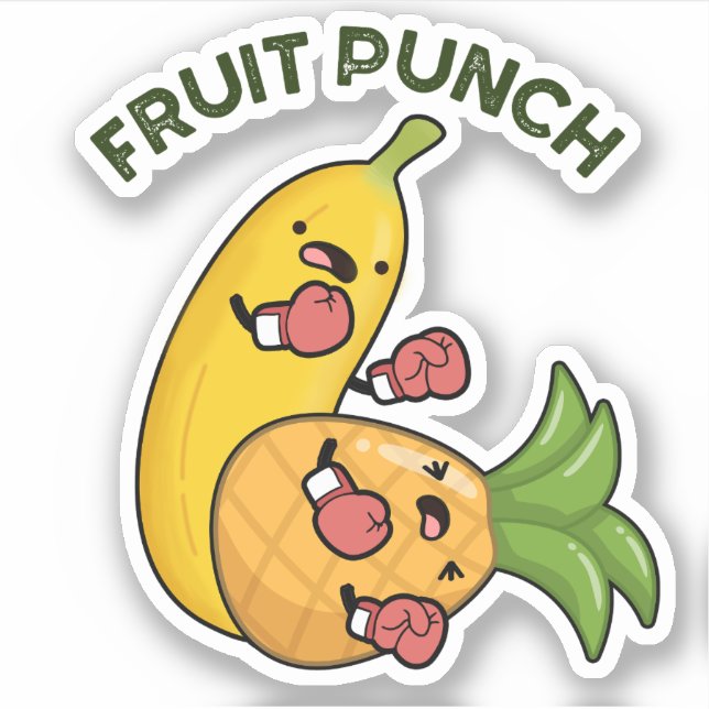 Pegatina Fruit Punch Funny Bebe Pun (Anverso)