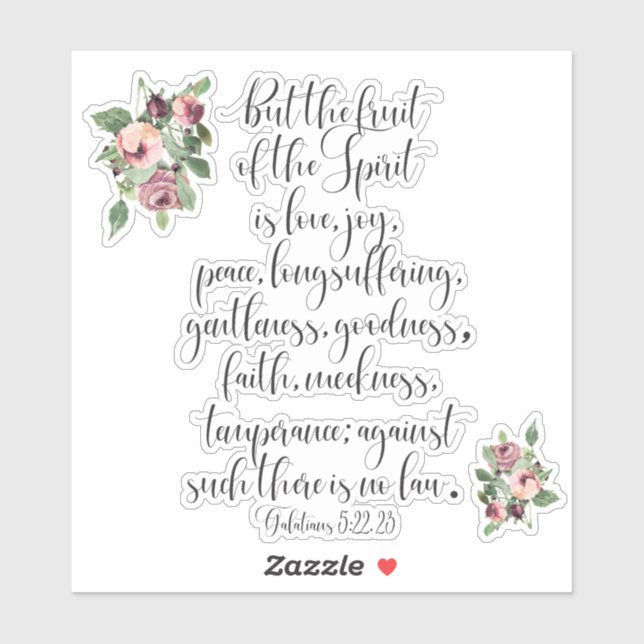 Pegatina Fruta de la Escritura de Espíritu (Hoja)