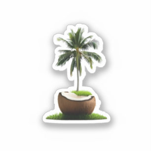 Pegatina Fruta del árbol del coco