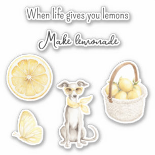 Pegatina Frutas Amarillas Limones Hacen Limonada