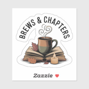 Pegatina Frutas y capítulos — Té y libros de brujas acogedo