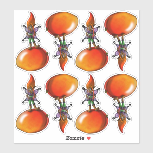 Pegatina Frutos y religiones afroamericanas (Hoja)