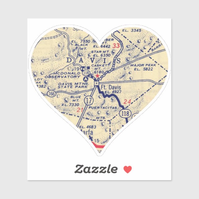 Pegatina Ft. Mapa de la cosecha de TX de Davis (Hoja)