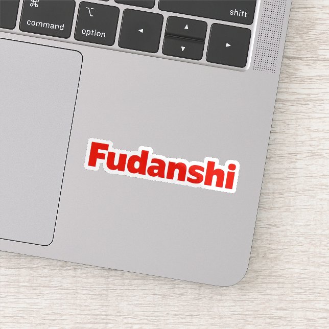 Pegatina Fudanshi Sinple Red Slogan (Detalle)