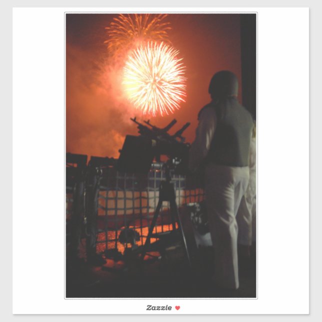 Pegatina Fuegos artificiales de la Marina de Estados Unidos (Hoja)
