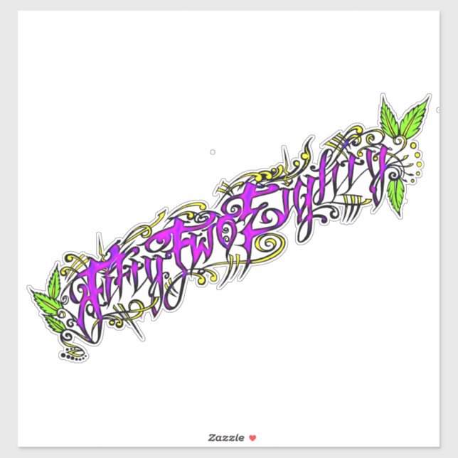 Pegatina Fuente Fifty Two Eighty Filigree (Hoja)