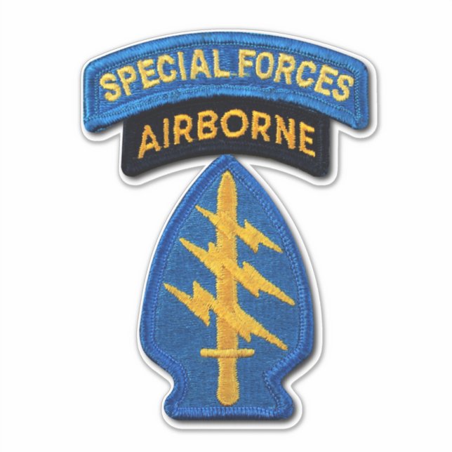 Pegatina Fuerzas Especiales Del Ejército Grupos De Berets V (Anverso)