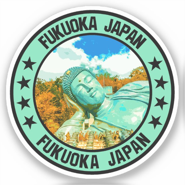 Pegatina Fukuoka (Anverso)
