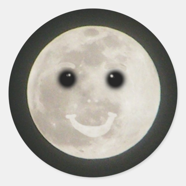 Pegatina Full Moon Happy Face (Anverso)