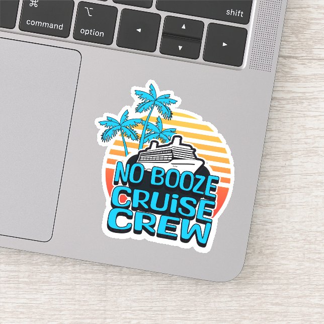 Pegatina Fun Blue NO BOOZE CRUISE CRUCERO Bachillerato Viaj (Detalle)