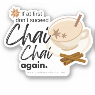 Pegatina Fun Chai Puns y cita