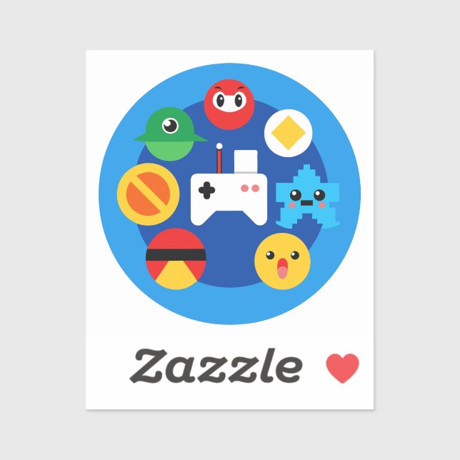 Pegatina Fun de la galería de arte retro (Hoja)