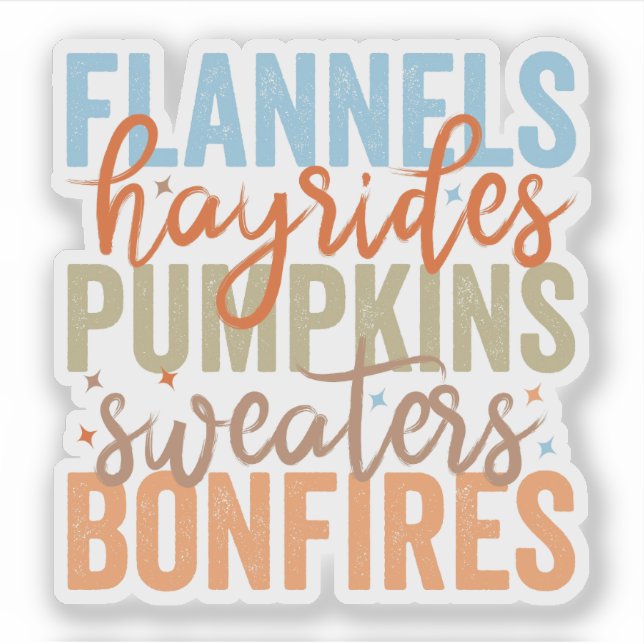 Pegatina Fun Fall Vibes (Anverso)