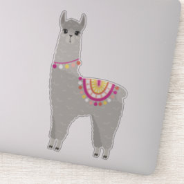 Pegatina Fun Gray Llama
