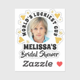 Pegatina Fun Grooms Face Photo Briower