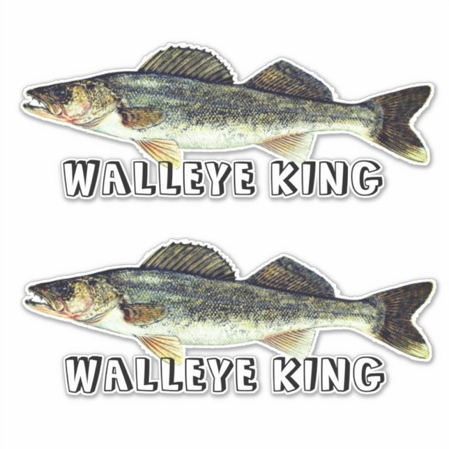 Pegatina Fun Walleye King (Anverso)