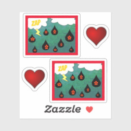 Pegatina Fun Whimsical Comic Book Pop Art Set