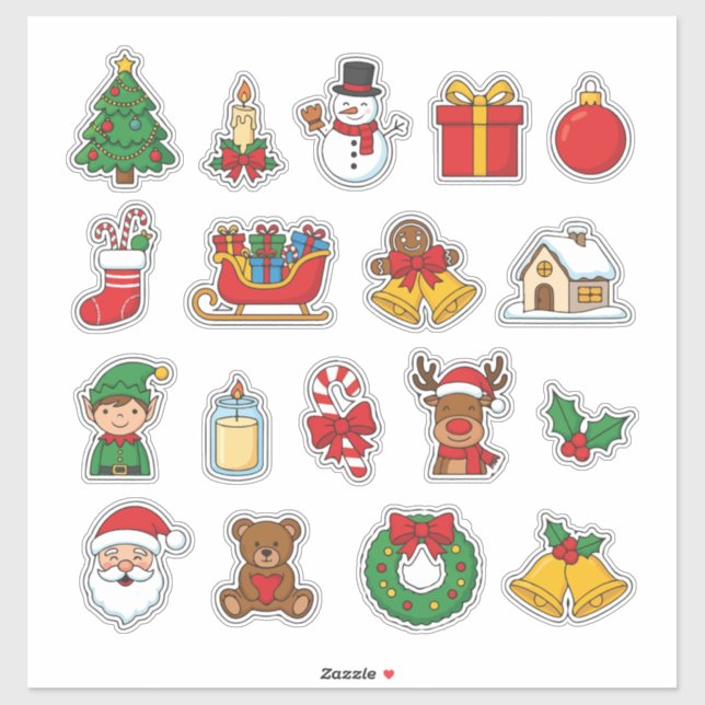 Pegatina Funda de teléfono con bomba de stickers navideños  (Hoja)