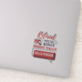 Pegatina Fundidad de retiro de trabajador postal de Mailman