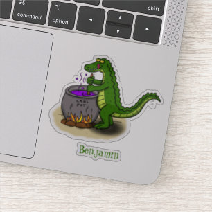 Pegatina Fundido personalizado de cocina de caimanes verdes