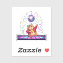 Funky Disco Ball Cat Retro 80s New Year's Party