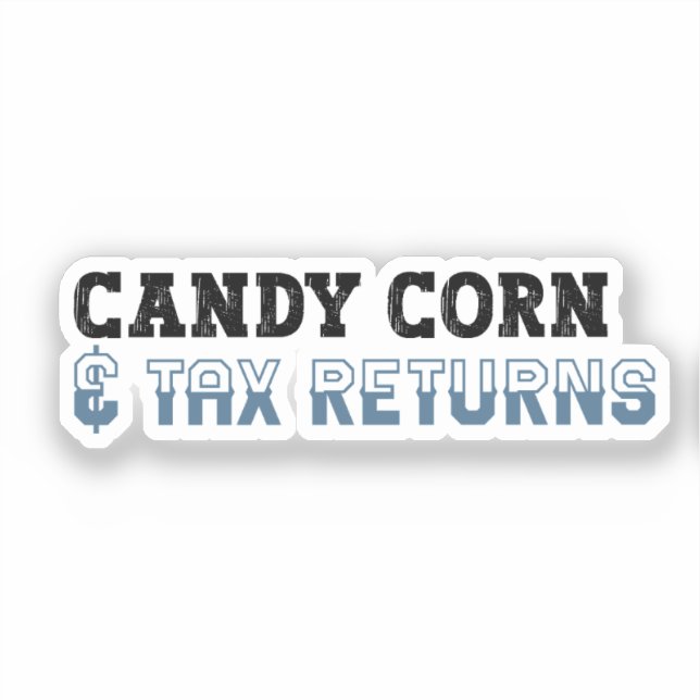 Pegatina Funny Accountant Halloween - Candy Corn (Anverso)