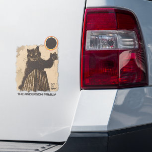 Pegatina Funny Annular Eclipse Cat Octubre 2024