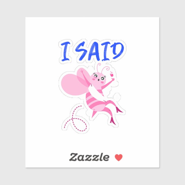 Pegatina Funny Bride To Be Cute Cartoon Bridal Gift (Hoja)