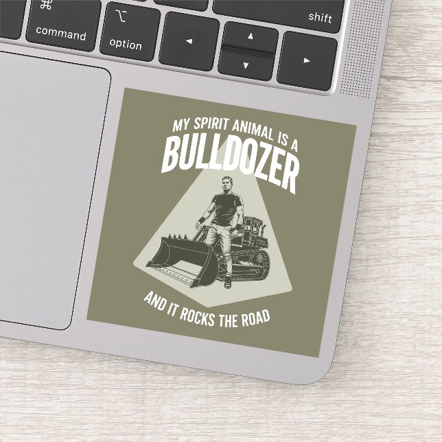 Pegatina Funny Bulldozer Truck Driver Saying Minimalist (Detalle)