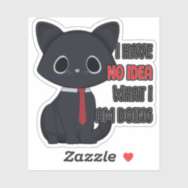Pegatina Funny Cat I Have No Idea Vinyl Sticker