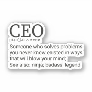 Pegatina Funny CEO Definition, Gift for CEO
