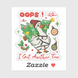 Pegatina Funny Christmas Goose Sticker