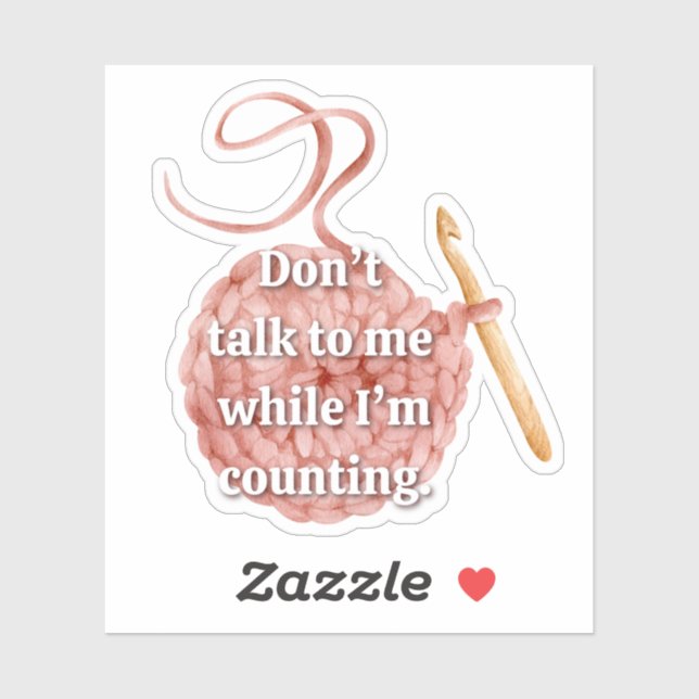 Pegatina Funny Crochet (Hoja)