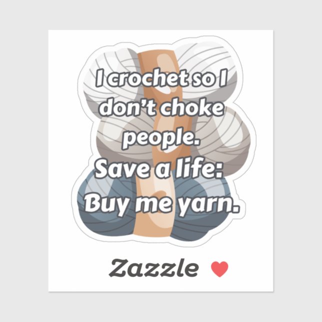 Pegatina Funny Crochet (Hoja)