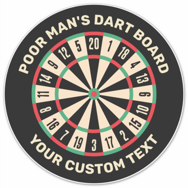 Pegatina Funny Dart Board (Anverso)
