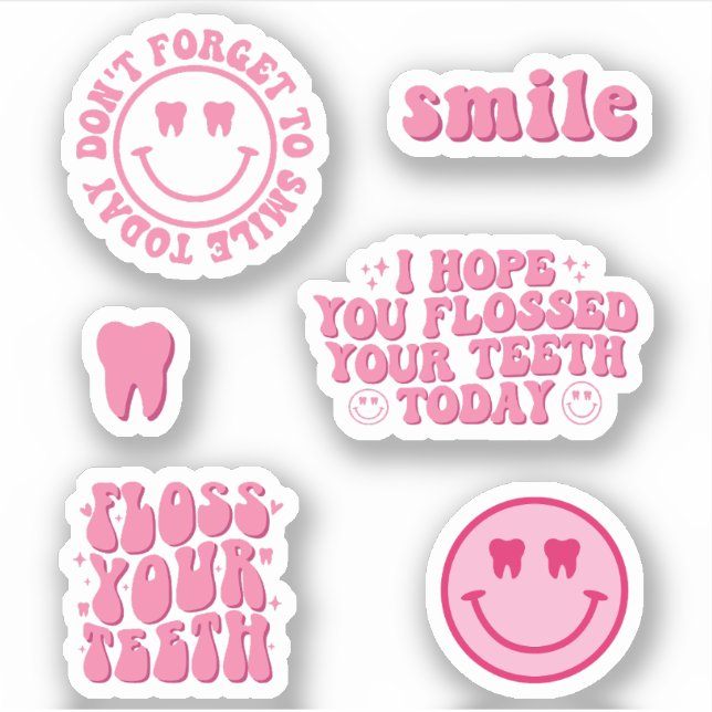 Pegatina Funny Dental Hygienist Pack (Anverso)