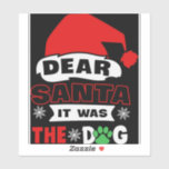 Pegatina Funny Dog Christmas Vinyl Sticker<br><div class="desc">For the pet lover</div>