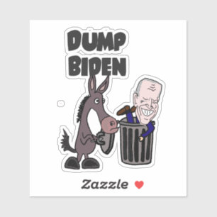 Pegatina Funny Dump Joe Biden Personalizado