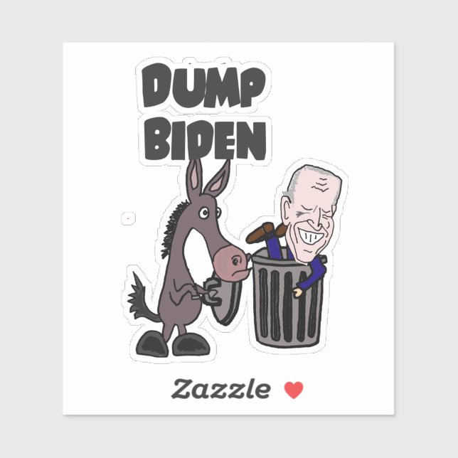 Pegatina Funny Dump Joe Biden Personalizado (Hoja)