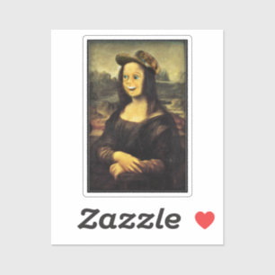 Pegatina Funny Face Mona Lisa