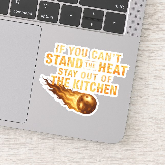 Pegatina Funny Flaming Pickleball Kitchen Graphic Dink Life (Detalle)