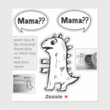 Funny Fossil Decal Baby Dino Sketch