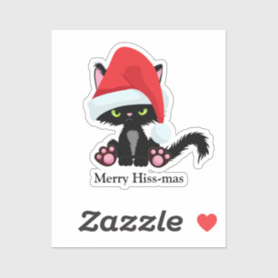 Pegatina Funny Grumpy Cat Navidades