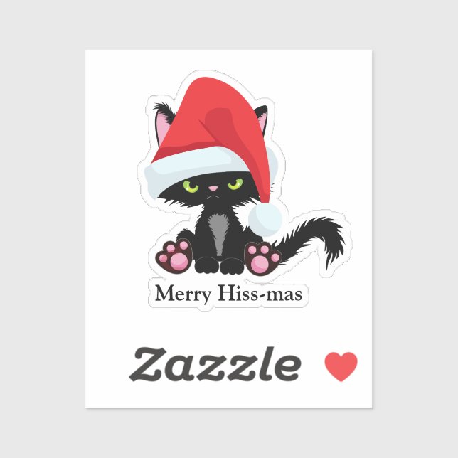 Pegatina Funny Grumpy Cat Navidades (Hoja)