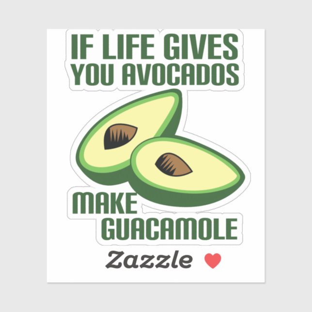 Pegatina Funny Guacamole Chiste Aguacate (Hoja)