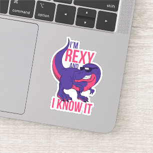 Pegatina Funny Guay T-Rex Rexy y yo lo sé dinosaurio