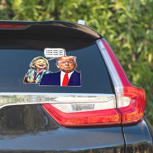 Pegatina Funny Hillary dice que encerrar a Trump